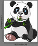 Panda Eating Bamboo Wall Decal