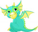 Cartoon Baby Dragon Wall Decal