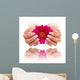 French Nail Pink White Wall Decal