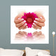 French Nail Pink White Wall Decal