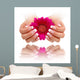 French Nail Pink White Wall Decal