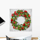 Christmas Wreath with Baubles Wall Decal