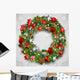 Christmas Wreath with Baubles Wall Decal