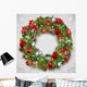 Christmas Wreath with Baubles Wall Decal