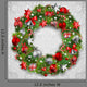 Christmas Wreath with Baubles Wall Decal
