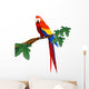 Detailed Macaw Bird Illustration Wall Decal