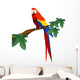 Detailed Macaw Bird Illustration Wall Decal