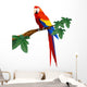 Detailed Macaw Bird Illustration Wall Decal