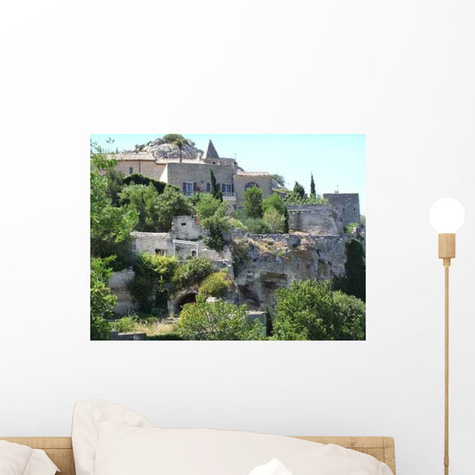 Les Baux-de-Provence Overgrown Buildings Wall Decal