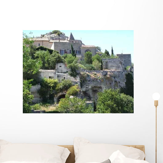 Les Baux-de-Provence Overgrown Buildings Wall Decal