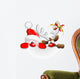Santa and Reindeer Santa Claus Wall Decal