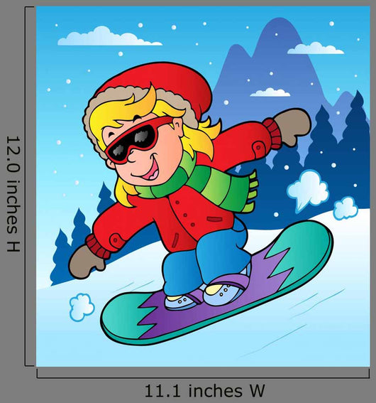 Winter Scene with Girl Wall Decal