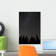 Silhouette Trees against Night Wall Decal
