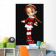 Santa's Helper Cute Toon Wall Decal