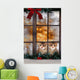 Cats Christmas Window Wall Decal