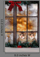 Cats Christmas Window Wall Decal