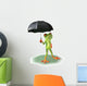 Frog Afraid Rain Wall Decal