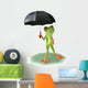 Frog Afraid Rain Wall Decal