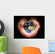 Hands Holding Earth Black Wall Decal