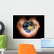 Hands Holding Earth Black Wall Decal