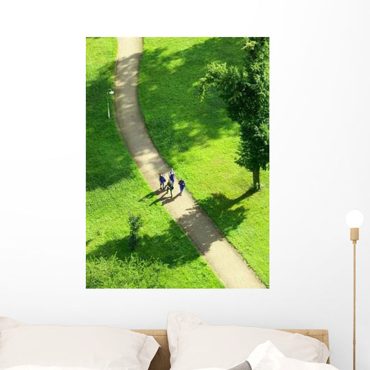 Path in a Green Field Wall Decal