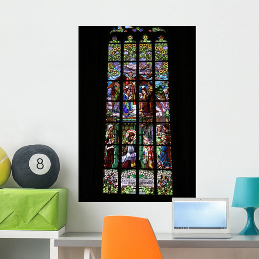 Saint Barbara's Stained Glass Window 2 Wall Decal