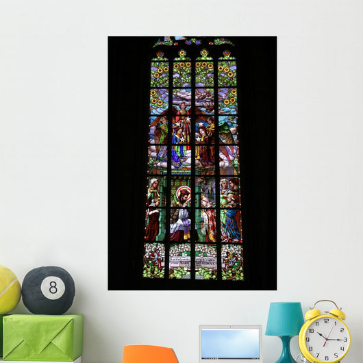 Saint Barbara's Stained Glass Window 2 Wall Decal
