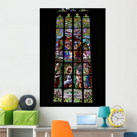 Saint Barbara's Stained Glass Window 2 Wall Decal