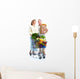Senior Couple with Grocery Wall Decal