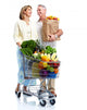 Senior Couple with Grocery Wall Decal