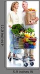 Senior Couple with Grocery Wall Decal
