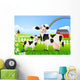 Cow Family Pasture Wall Decal