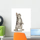 British Shorthair Cat Standing on Hind Legs Wall Decal