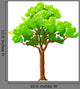 Cartoon Green Tree White Wall Decal