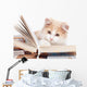 Little Cat Read Book Wall Decal