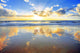 Spectacular Golden Ocean Sunrise Wall Decal