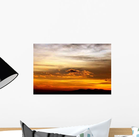 Lanscape Silhouette Sunset Wall Decal