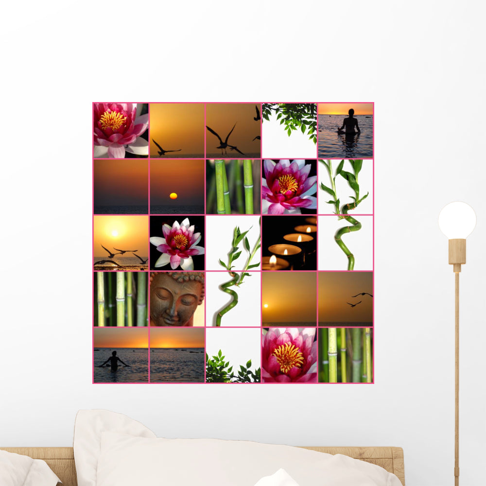 Mosaic Patterns Zen Zen Mosaic with Water Wall Decal - WallMonkeys.com – Wallmonkeys