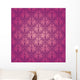 Seamless Violet Blooming Floral Pattern Wall Decal