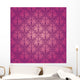 Seamless Violet Blooming Floral Pattern Wall Decal