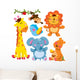 Cute Animals Collection Wall Decal