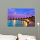 Island Ocean Maldives Night Wall Decal