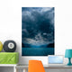 Fjord with Dark Clouds Wall Decal