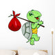 Funny Cartoon Turtle with a Bindle Wall Decal