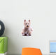 Westie Dog Lying With Food Bowl Wall Decal