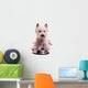 Westie Dog Lying With Food Bowl Wall Decal