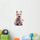 Westie Dog Lying With Food Bowl Wall Decal