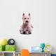 Westie Dog Lying With Food Bowl Wall Decal