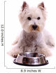 Westie Dog Lying With Food Bowl Wall Decal