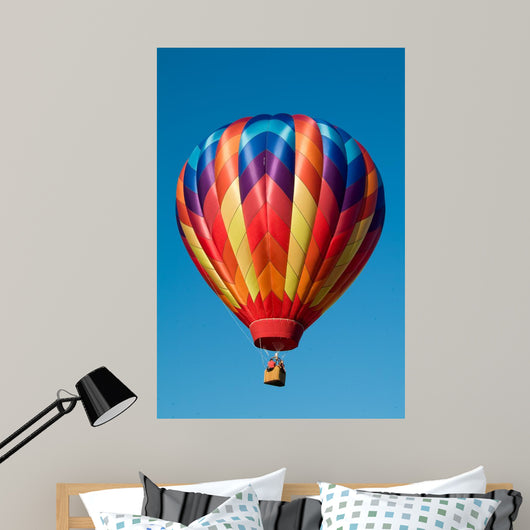 Ascending Colorful Hot Air Wall Decal